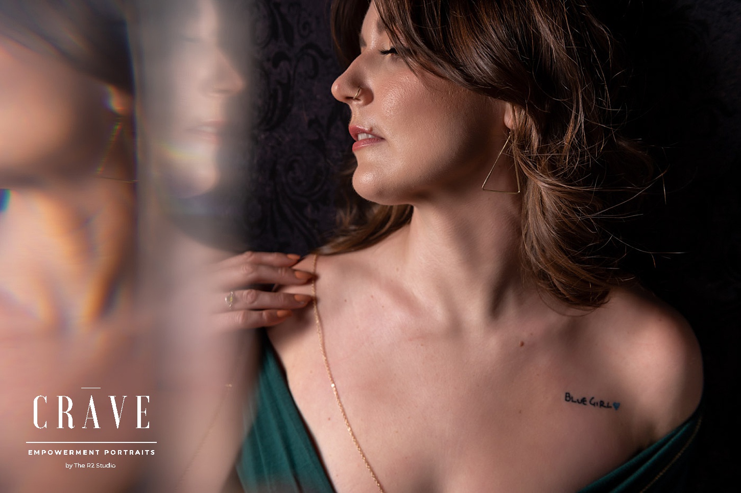 green boudoir photos