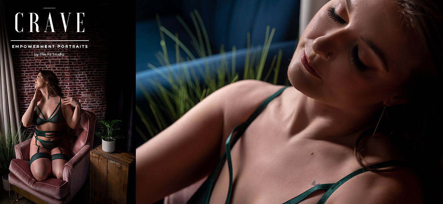 green boudoir photos