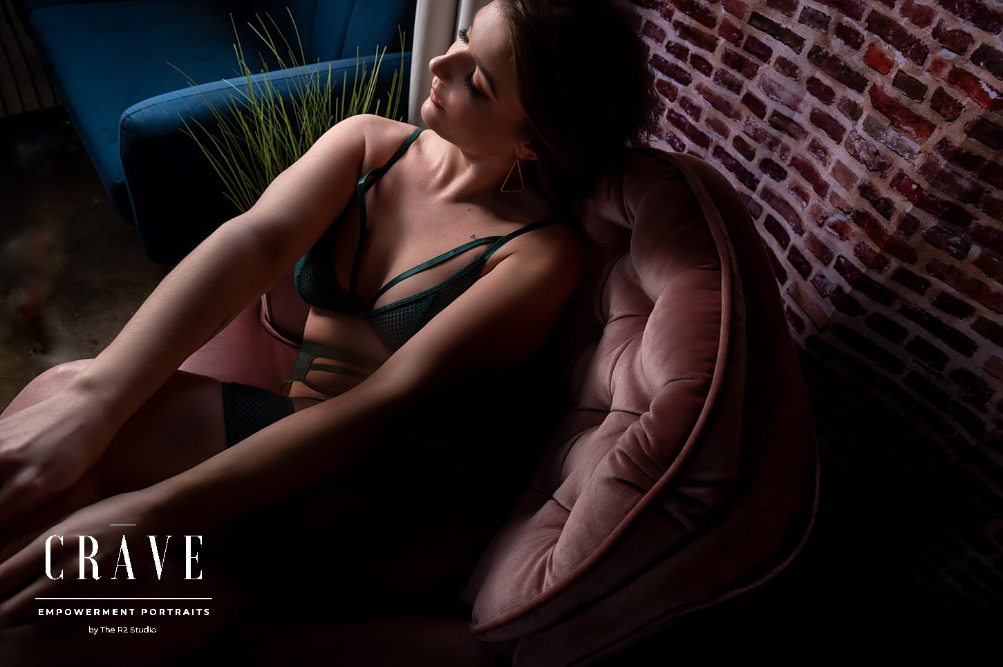 green boudoir photos