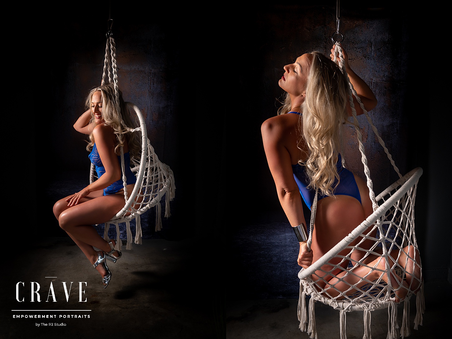 chair swing boudoir photos in bellingham